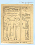 McCall 3075: 1920s Rare Maids Apron Dress & Cap Size 40 B Vintage Sewing Pattern
