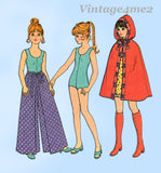 1970s Vintage McCalls Sewing Pattern 3429 11 1/2 Uncut Boho Barbie Doll Clothes Set