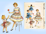 McCall's 3519: 1950s Little Girls Dress & Pinafore Size 8 Vintage Sewing Pattern