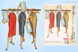 1950s Vintage McCalls Sewing Pattern 3734 Uncut Easy Instant Pencil Skirt Sz 26 W