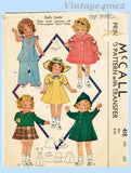 1930s Rare Vintage McCall Sewing Pattern 418 Rare 20in Movie Star Doll Clothes