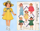 1930s Rare Vintage McCall Sewing Pattern 418 Rare 16in Movie Star Doll Clothes