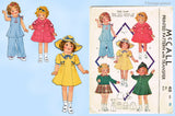 1930s Rare Vintage McCall Sewing Pattern 418 Rare 16in Movie Star Doll Clothes