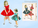 1950s Vintage McCall's Sewing Pattern 4279 Uncut Helen Lee Girls Dress Size 4