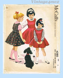 1950s Vintage McCall's Sewing Pattern 4280 Uncut Helen Lee Girls Dress Size 6