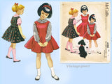 1950s Vintage McCall's Sewing Pattern 4280 Uncut Helen Lee Girls Dress Size 6