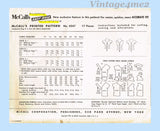 1950s Vintage McCalls Sewing Pattern 4347 Uncut Plus Size Ladies Blouse 46 Bust