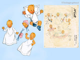 1940s Vintage McCall Sewing Pattern 4382 WWII Newborn Infant Baby Layette ORIG