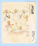 Original Circa 1941 McCall's Pattern No. 4382 - Infant's Layette