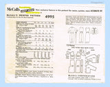 McCall's 4995: 1950s Misses Dress & Jacket Sz 36 B Vintage Sewing Pattern