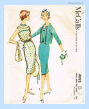 McCall's 4995: 1950s Misses Dress & Jacket Sz 36 B Vintage Sewing Pattern