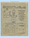 McCall Pattern 4998 Envelope Back