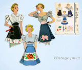 1930s Original Vintage McCall Sewing Pattern 506 Elephant Apron Darling Waist Bands