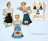 1930s Original Vintage McCall Sewing Pattern 506 Elephant Apron Darling Waist Bands