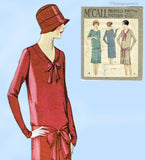 1920s Vintage McCall Sewing Pattern 5088 Rare Uncut Flapper Dress Sz 36 B