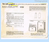 1950s Vintage McCalls Sewing Pattern 5112 Misses Instant Pencil Skirt Sz 24 W