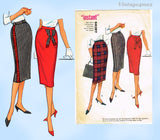 1950s Vintage McCalls Sewing Pattern 5112 Misses Instant Pencil Skirt Sz 24 W