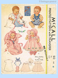 Original Circa 1937 McCall Pattern No. 513 - Baby Clothes for Dy-Dee Dolls
