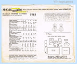 1950s Vintage McCalls Sewing Pattern 5163 Toddler Girls Helen Lee Dress Size 4