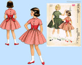 1950s Vintage McCalls Sewing Pattern 5163 Toddler Girls Helen Lee Dress Size 4