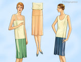 1920s Vintage McCall Sewing Pattern 5296 Misses Flapper Skirt & Camisole Sz 36 B