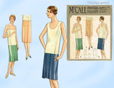 1920s Vintage McCall Sewing Pattern 5296 Misses Flapper Skirt & Camisole Sz 36 B