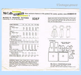 1960s Vintage McCalls Sewing Pattern 5357 Easy Misses Cocktail Dress Sz 32 B