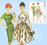 1960s Vintage McCalls Sewing Pattern 5357 Easy Misses Cocktail Dress Sz 32 B