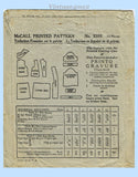 McCall Pattern 5358 Envelope Back