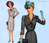 McCall 5421: 1940s Stunning Misses WWII Dress Sz 36 B Vintage Sewing Pattern