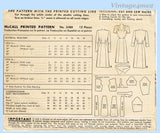 McCall 5488: 1940s Uncut Misses WWII Dinner Dress Sz 36 Bust Vintage Sewing Pattern