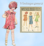 McCall 5490: 1930s Rare Toddler Girls Flapper Dress Sz 6 Vintage Sewing Pattern