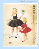 1960s Vintage McCalls Sewing Pattern 5573 Cute Helen Lee Girls Dress & Jumper