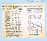 1960s Vintage McCalls Sewing Pattern 5573 Cute Helen Lee Girls Dress & Jumper