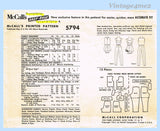 McCall's Pattern 5794 Envelope Back