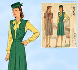 McCall 5809: 1940s Womens WWII Jumper & Blouse Sz 38 B Vintage Sewing Pattern