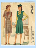 McCall 5809: 1940s Womens WWII Jumper & Blouse Sz 38 B Vintage Sewing Pattern