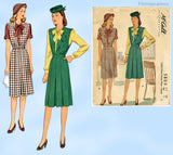 McCall 5809: 1940s Womens WWII Jumper & Blouse Sz 38 B Vintage Sewing Pattern