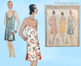 1930s Vintage McCall Sewing Pattern 5818 Stunning Misses Step In Combination Sz 36 B