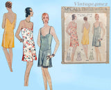 1930s Vintage McCall Sewing Pattern 5818 Stunning Misses Step In Combination Sz 36 B