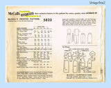 McCall 5823: 1960s Uncut Misses Easy Separates Sz 37.5 B Vintage Sewing Pattern