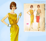McCall 5823: 1960s Uncut Misses Easy Separates Sz 37.5 B Vintage Sewing Pattern
