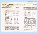 1960s Vintage McCalls Sewing Pattern 5885 Uncut Misses Party Dress Sz 32 B