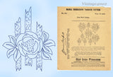 1910s McCall 621 Antique ORIGINAL Embroidery Transfer Uncut Original Ribbon Rose