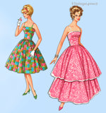 1960s Vintage McCalls Sewing Pattern 6217 Chic Uncut Misses Cocktail Dress Sz 32 B