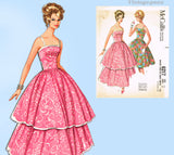 1960s Vintage McCalls Sewing Pattern 6217 Chic Uncut Misses Cocktail Dress Sz 32 B