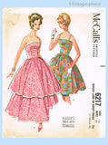 Original 1962 McCall's Pattern No. 6217 - Misses' Long or Short Dress