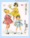 1960s Vintage McCalls Sewing Pattern 6249 Uncut Helen Lee Baby Girls Dress Sz 1