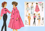 1960s Vintage McCalls Sewing Pattern 6260 11 1/2 Barbie High Heel Doll Clothes