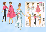 1960s Vintage McCalls Sewing Pattern 6260 11 1/2 Barbie High Heel Doll Clothes